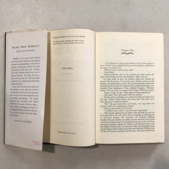 Hear This Woman! by Ben and Ann Pinchot Vintage Hardcover Book - Picture 3 of 5